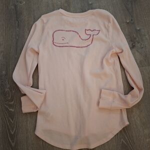 Vineyard Vines pink long sleeve shirt waffle knit Size Small #preppy #summer